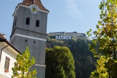 Vedere catre cetatea Rasnov