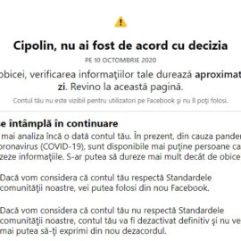 Un an si o luna de zile de cand Facebook imi tine contul in „revizuire”!Bataie de joc