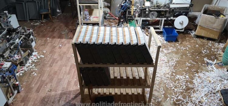 Fabrică ilegală de țigarete, descoperită în Piatra Neamț
