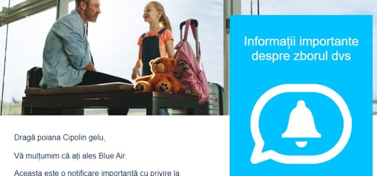 Blueair anuleaza pe banda rulanta zboruri! Si Iasiul a ramas fara zboruri directe